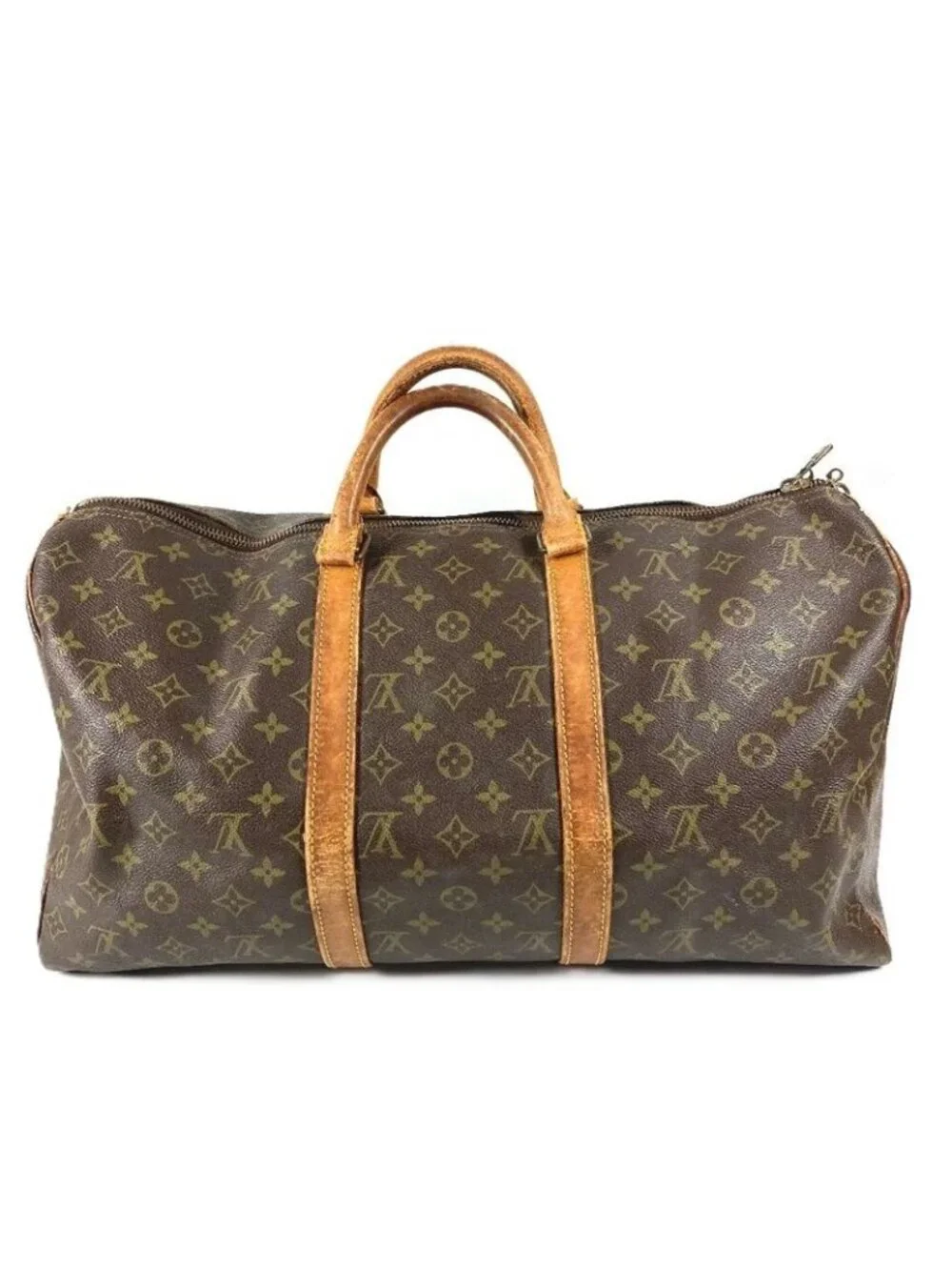 Louis Vuitton Boston Bag Keepall 50 Monogram Canvas Brown - Picture 2 of 9